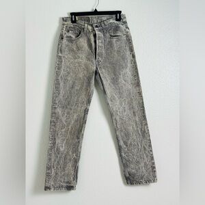 Vintage Levi’s 501 Button Fly Acid Wash Jeans Made in USA Size 31x30